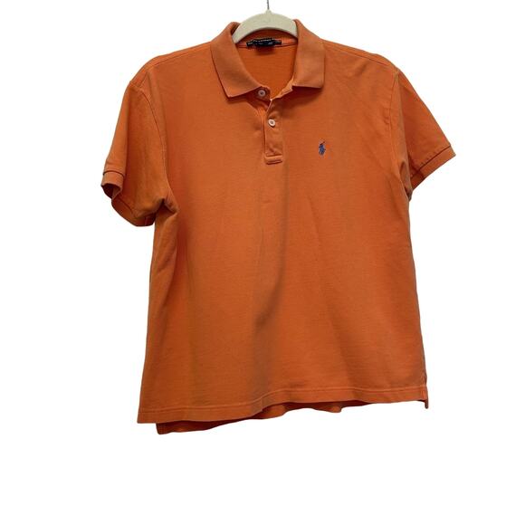 Ralph Lauren Tops - Ralph Lauren Sport Orange Polo Shirt - Size M - 100% Cotton - Classic Fit